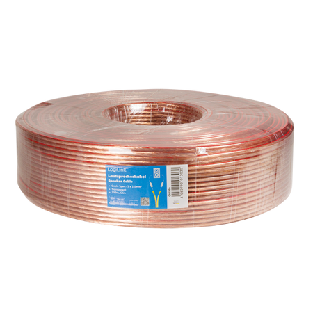 Cavo Audio per diffusori acustici Trasparente 2,5 mm matassa 100m