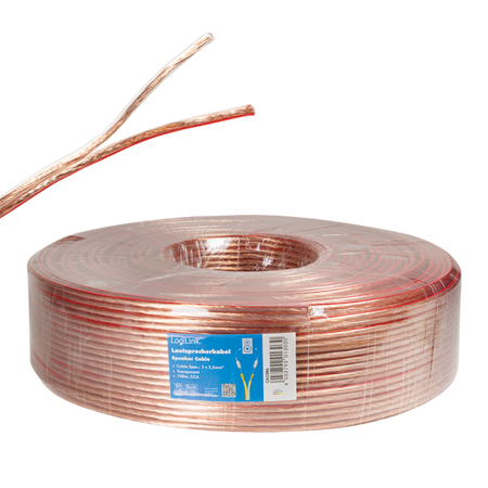 Cavo Audio per diffusori acustici Trasparente 2,5 mm matassa 100m