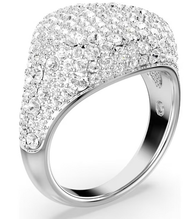 Swarovski - Anello cocktail Meteora Bianco, Placcato rodio
