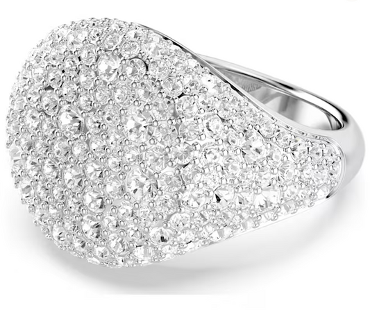 Swarovski - Anello cocktail Meteora Bianco, Placcato rodio