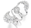 Swarovski - Anello Idyllia Set (3), Taglio misto, Conchiglia, Bianco, Placcato rodio