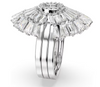Swarovski - Anello Idyllia Set (3), Taglio misto, Conchiglia, Bianco, Placcato rodio