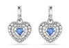 Swarovski - Orecchini pendenti Hyperbola Cuore, Blu, Placcato rodio