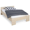 Letto singolo 1 piazza struttura telaio in legno color frassino spalliera