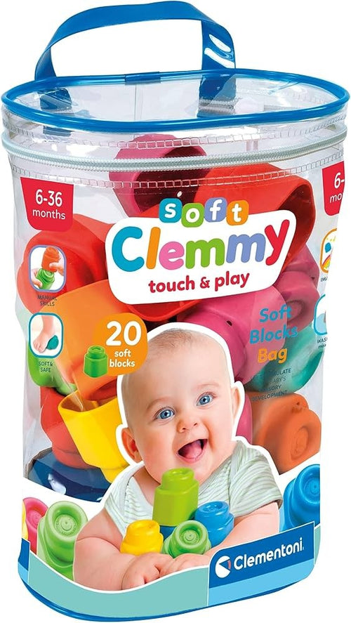 Clementoni - Sacca 20 Mattoncini Clemmy 17877