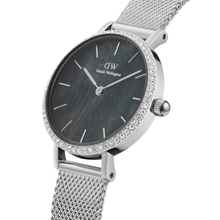 Daniel Wellington - OROLOGIO PETITE LUMINE BEZEL STERLING BLACK MOP
