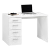 Scrivania con 4 cassetti, postazione porta PC da ufficio e cameretta 110 cm Made in Italy