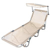 Lettino prendisole in alluminio Sofia spiaggina pieghevole con tettuccio da mare