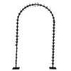 Figura luminosa di Arco, con ciuffi di led a luce bianco caldo in acrilico da 230 cm