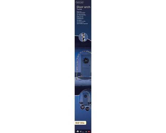 Figura luminosa di Arco, led a luce bianco caldo in acrilico da 230 cm