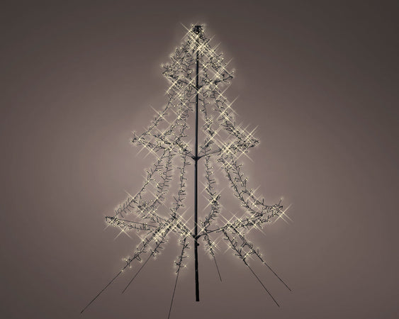 Figura luminosa Albero luminoso con led a luce bianco caldo 8 funzioni in acrilico