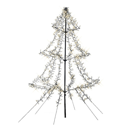 Figura luminosa Albero luminoso con led a luce bianco caldo 8 funzioni in acrilico