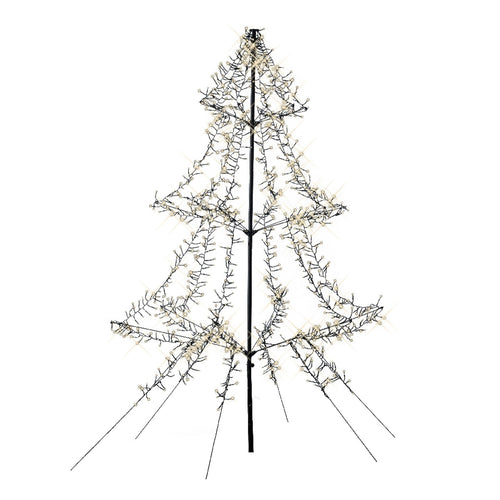 Figura luminosa Albero luminoso con led a luce bianco caldo 8 funzioni in acrilico