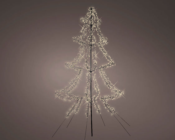 Figura luminosa Albero luminoso con led a luce bianco caldo 8 funzioni in acrilico