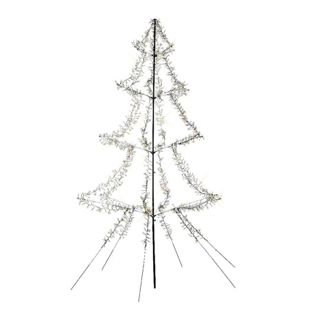 Figura luminosa Albero luminoso con led a luce bianco caldo 8 funzioni in acrilico
