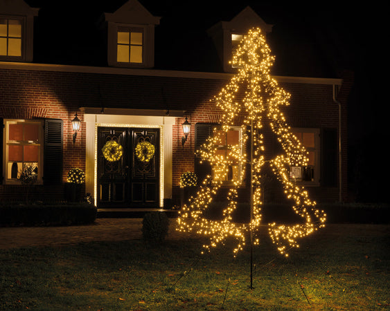 Figura luminosa Albero luminoso con led a luce bianco caldo 8 funzioni in acrilico