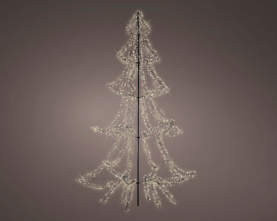 Figura luminosa Albero luminoso con led a luce bianco caldo 8 funzioni in acrilico