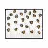 PASSIONE CASA Quadro decorativo in Metallo con Fiori oro e argento Cornice nera 115X8X90 Cm Passione Casa 773709
