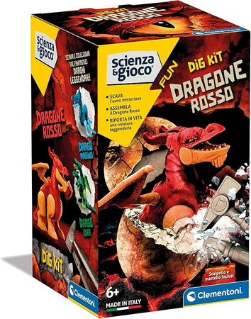 Clementoni - Scienza e Gioco Dig Kit Dragone Rosso 19321