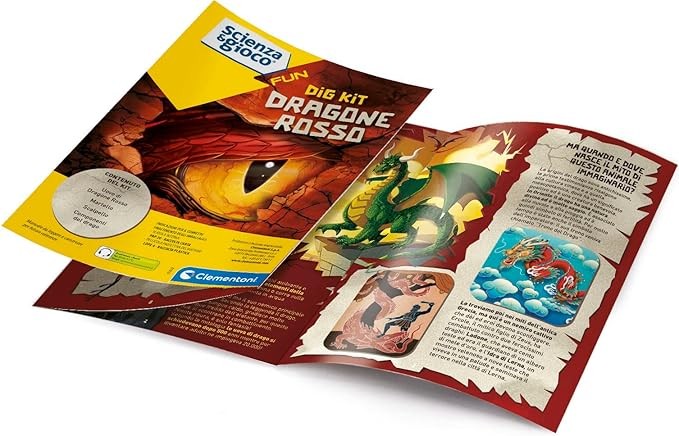 Clementoni - Scienza e Gioco Dig Kit Dragone Rosso 19321
