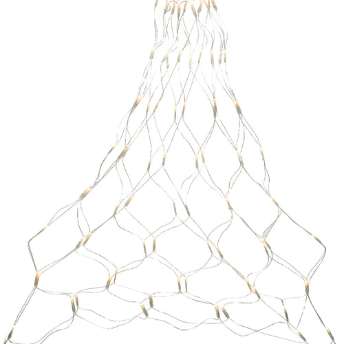 Rete decorativa a LED luminosi luce calda per esterno cavo trasparente