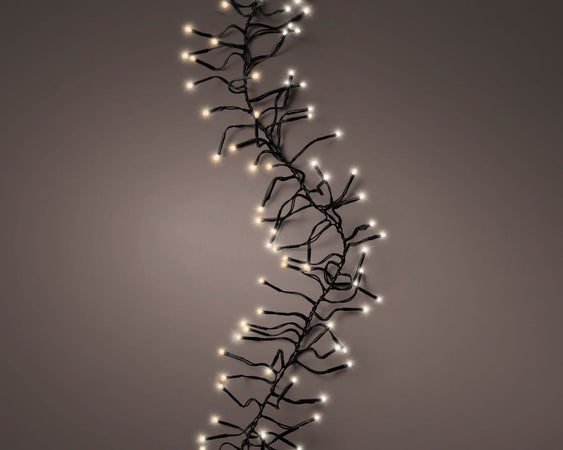 Catena lineare a LED luce calda con 8 funzioni luminose da 27 metri