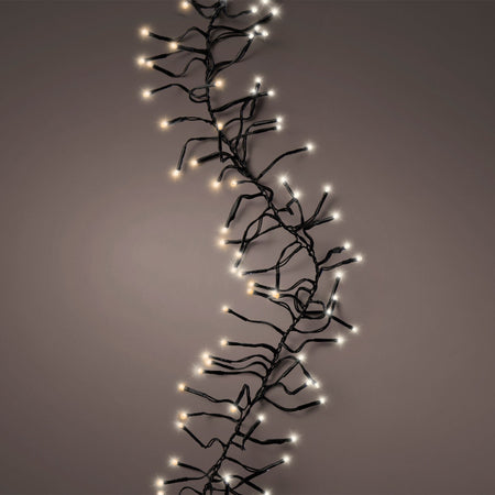 Catena lineare a LED luce calda con 8 funzioni luminose da 27 metri