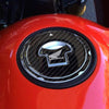 Adesivo Honda Protezione tappo serbatoio moto senza fori - Logo Honda Bianco