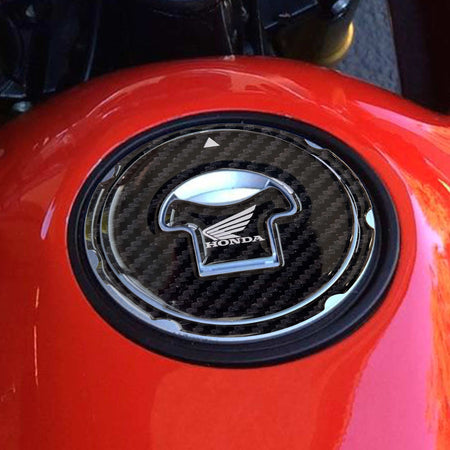 Adesivo Honda Protezione tappo serbatoio moto senza fori - Logo Honda Bianco