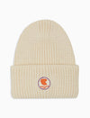 Gallo Berretto con risvolto unisex bianco a coste tinta unita cappello uomo / cappello donna