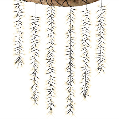 Cascata a LED rami a luce calda decorazione per esterno da 200 cm