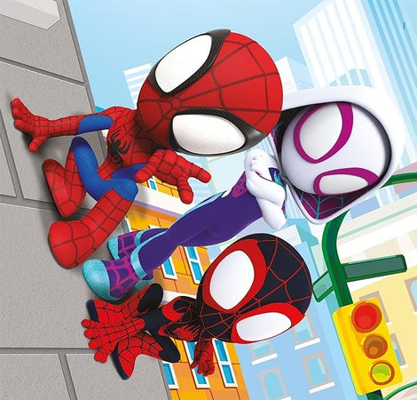 Clementoni - Supercolor Puzzle Marvel Spidey ed i suoi fantastici amici- 3x48 Pezzi