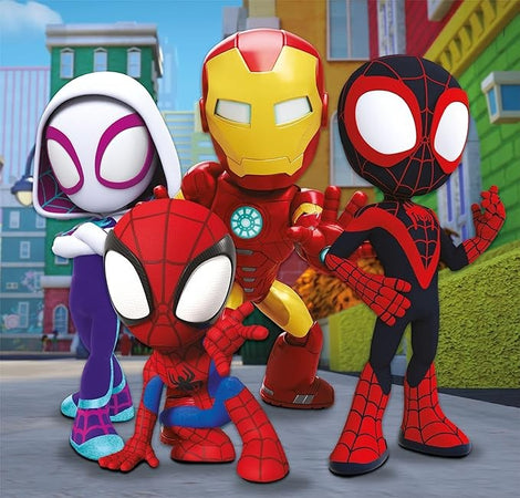 Clementoni - Supercolor Puzzle Marvel Spidey ed i suoi fantastici amici- 3x48 Pezzi