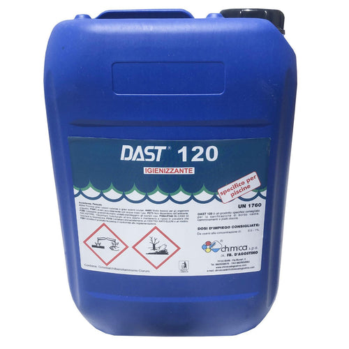 KG 10 DAST 120 IGIENIZZANTE LIQUIDO SANIFICANTE BORDO PER PISCINE PROFESSIONALI