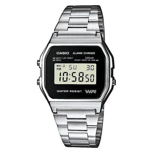 Orologio vintage iconic silver e black a158wea 1ef