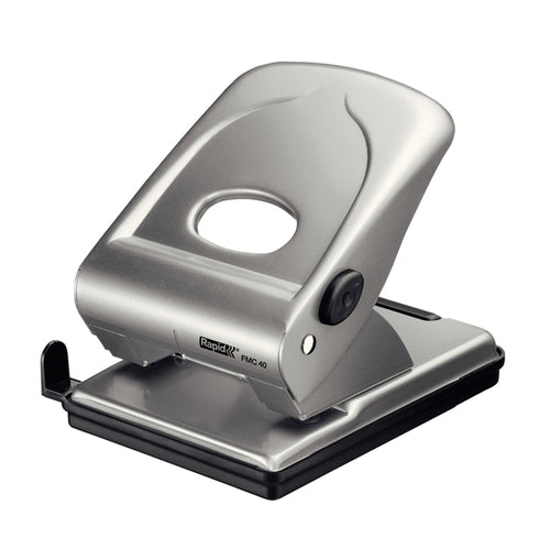 Perforatore 2 Fori Passo 8 Fmc40 Max 40Fg Argento Rapid