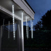 Luci a LED natalizie, ghiaccioli luce fredda per esterno ed interno, funzione nevicata