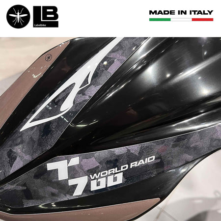 Adesivo Parafango alto moto compatibile con Yamaha Tenere 700 World Raid - Nero