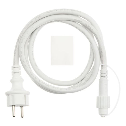 CAVO DI ALIMENTAZIONE BIANCO 1,5 MT PRESA SPINA CATENA PARTY FEMMINA VINTAGE LED