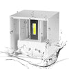 Applique A Led Faretto Cubo Lampada Da Parete Muro 12w Luce Doppia Ip65 Bianco