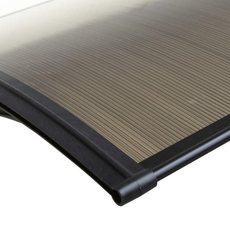 Pensilina in policarbonato "Fumè" tettoia modulabile per portoni e finestre