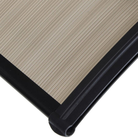 Pensilina in policarbonato "Fumè" tettoia modulabile per portoni e finestre