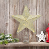 Puntale per albero di natale stella luminosa con 23 led bianco caldo addobbo natalizio Ø30 cm