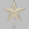 Puntale per albero di natale stella luminosa con 23 led bianco caldo addobbo natalizio Ø30 cm