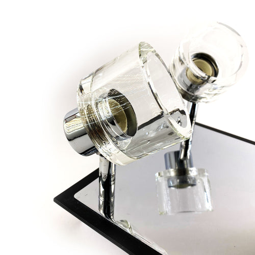 Plafoniera quadrata 4 faretti con vetro GU10 4X50W Aleyay