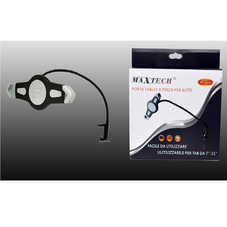 Porta Tablet Da Auto Universale 7" - 11" Navigatore A Pinza Maxtech Pt-c010