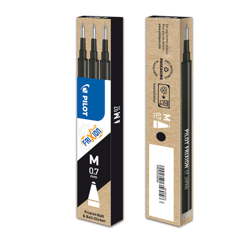 Set 3 Refill Sfera Frixionball 0.7Mm Nero Pilot