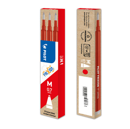 Set 3 Refill Sfera Frixionball 0.7Mm Rosso Pilot