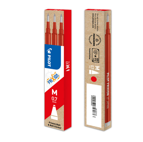 Set 3 Refill Sfera Frixionball 0.7Mm Rosso Pilot