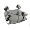 Plafoniera quadrata 4 faretti con vetro GU10 4X50W Aleyay